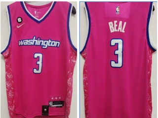 Nike Washington Wizards #3 Bradley Beal 2022-23 City Jersey Pink