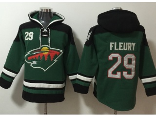 Adidas Minnesota Wild #29 Marc-Andre Fleury Hoodie Green