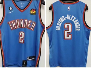 Oklahoma City Thunder #2 Gilgeous-Alexander 2022-23 Jersey Blue