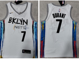 Nike Brooklyn Nets #7 Kevin Durant 2022-23 City Jersey White