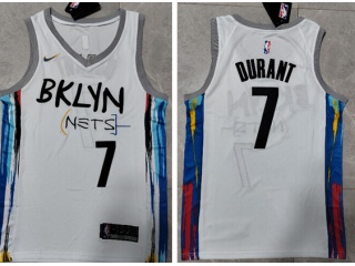 Nike Brooklyn Nets #7 Kevin Durant 2022-23 City Jersey White 