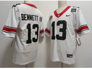 Georgia Bulldogs #13 Stetson Bennett IV 1980 National Champions 40th Anniversary Jersey White