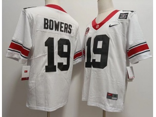 Georgia Bulldogs #19 Brock Bowers 1980 National Champions 40th Anniversary Jersey White