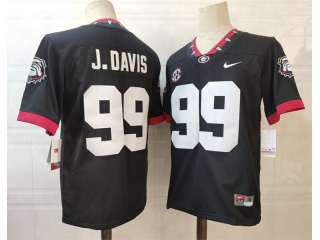 Georgia Bulldogs #99 Jordan J.Davis 100th Anniversary Limited Jersey Black