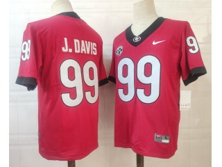 Georgia Bulldogs #99 Jordan J.Davis Jersey Red