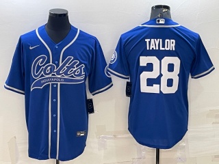 Indianapolis Colts #28 Jonathan Taylor Baseball Jersey Blue