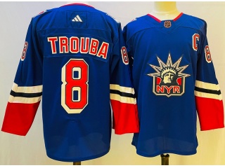 Adidas New York Rangers #8 Jacob Trouba 2023 Reverse Jersey Blue