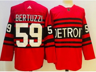 Adidas Detroit Red Wings #59 Tyler Bertuzzi 2023 Reverse Jersey Red