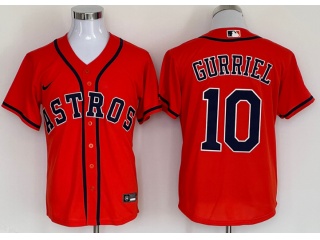 Nike Houston Astros #10 Yuli Gurriel Cool Base Jersey Orange