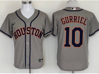 Nike Houston Astros #10 Yuli Gurriel Cool Base Jersey Grey