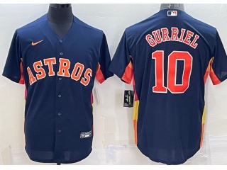 Nike Houston Astros #10 Yuli Gurriel Cool Base Jersey Blue