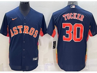 Nike Houston Astros #30 Kyle Tucker Cool Base Jersey Blue