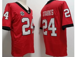  Georgia Bulldogs #24 Malaki Starks Limited Jersey Red 