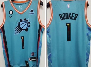 Nike Phoenix Suns #1 Devin Booker 2022-23 City Jersey Blue