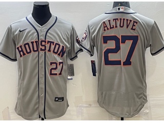 Nike Houston Astros #27 Jose Altuve Flexbase Jersey Grey 