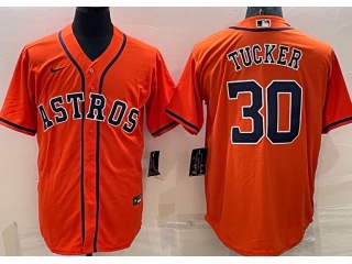 Nike Houston Astros #30 Kyle Tucker Cool Base Jersey Orange