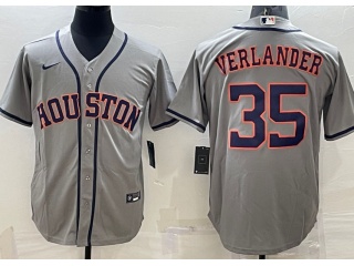 Nike Houston Astros #35 Justin Verlander Cool Base Jersey Orange