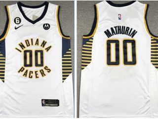 Nike Indiana Pacers  #00 Bennedict Mathurin 2022-23 Jersey White