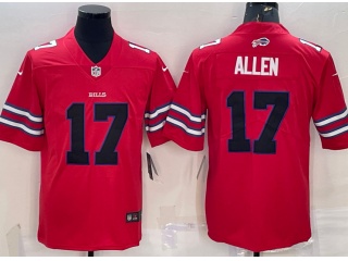 Buffalo Bills #17 Josh Allen Throwback Limited Jersey Red