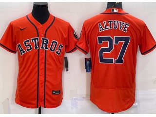 Nike Houston Astros #27 Jose Altuve Flexbase Jersey Orange