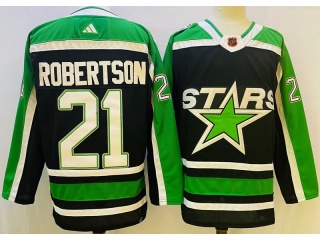 Adidas Dallas Stars #21 Jason Robertson 2023 Reverse Jersey Green