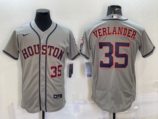 Nike Houston Astros #35 Justin Verlander Flexbase Jersey Grey