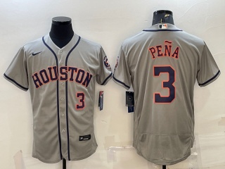 Nike Houston Astros #3 Jeremy Pena Jersey Gray