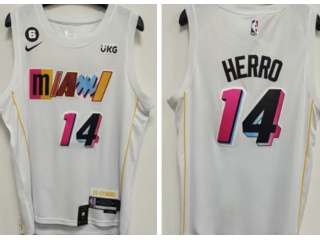 Nike Miami Heat #14 Tyler Herro 2022-23 City Jersey White