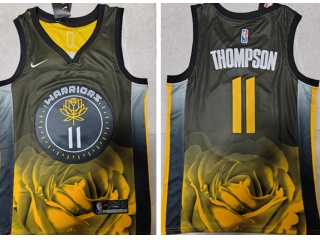 Nike Golden State Warriors #11 Klay Thompson 2022-23 City Jersey Black
