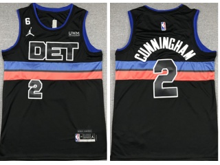 Detroit Pistons #2 Cade Cunningham 2022-23 Jersey Black