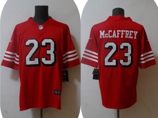 San Francisco 49ers #23 Christian Mccaffrey Throwback Limited Jersey Red