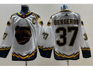 Adidas Boston Bruins #37 Patrice Bergeron 2023 Reverse Jersey White 