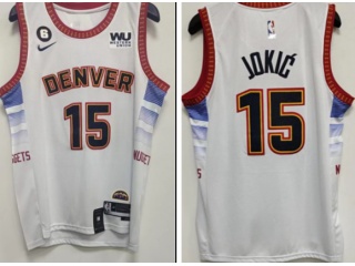 Denver Nuggets #15 Nikola Jokic 2022-23 City Jersey White