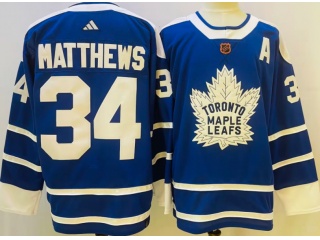 Adidas Toronto Maple Leafs #34 Auston Matthew 2023 Reverse Jersey Blue 