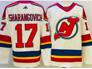Adidas New Jersey Devils #17 Yegor Sharangovich 2023 Reverse Jersey White