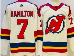 Adidas New Jersey Devils #7 Dougie Hamilton  2023 Reverse Jersey White
