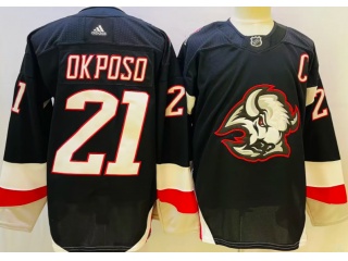 Adidas Buffalo Sabres #21 Kyle Okposo 2023 Reverse Jersey Black