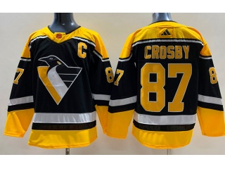 Adidas Pittsburgh Penguins #87 Sidney Crosby 2023 Reverse Jersey Black