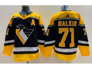 Adidas Pittsburgh Penguins #71 Evgeni Malkin 2023 Reverse Jersey Black