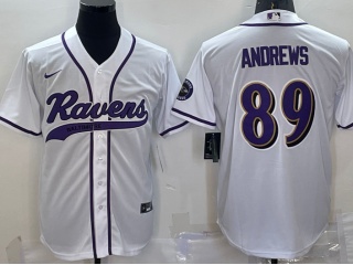 Baltimore Ravens #89 Mark Andrews Baseball Jersey White