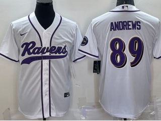 Baltimore Ravens #89 Mark Andrews Baseball Jersey White  