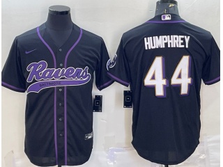 Baltimore Ravens #44 Marlon Humphrey Baseball Jersey Black 