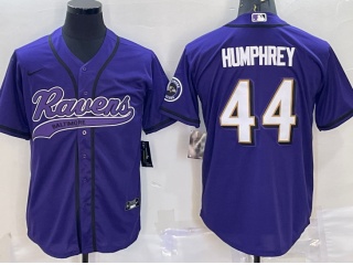 Baltimore Ravens #44 Marlon Humphrey Baseball Jersey Purple 