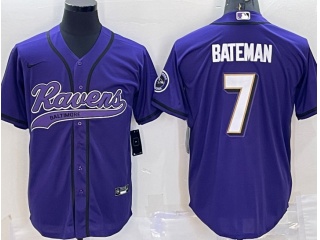 Baltimore Ravens #7 Trace Mcsorley Baseball Jersey Purple