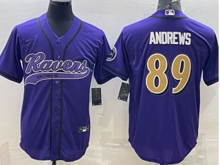 Baltimore Ravens #89 Mark Andrews Color Rush Baseball Jersey Purple