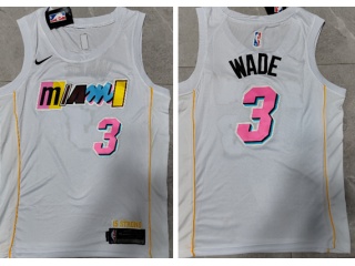 Nike Miami Heat #3 Dwyane Wade 2022-23 City Jersey White