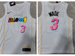 Nike Miami Heat #3 Dwyane Wade 2022-23 City Jersey White 