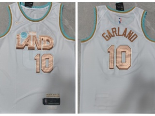 Nike Cleveland Cavaliers #10 Darius Garland 2022-23 City Jersey White