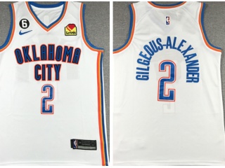 Oklahoma City Thunder #2 Gilgeous-Alexander 2022-23 Jersey White