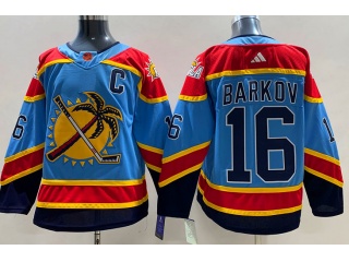 Adidas Florida Panthers #16 Aleksander Barkov 2023 Reverse Jersey Blue